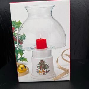 Vintage Christmas Classique Hurricane Lamp in Box Made In Japan